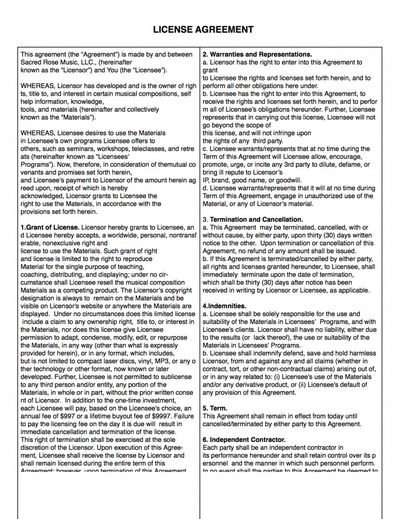 License Agreement
